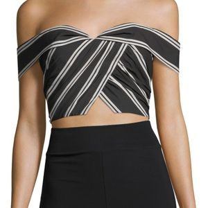 NWT! Alice & Olivia pinstripe crop size 2